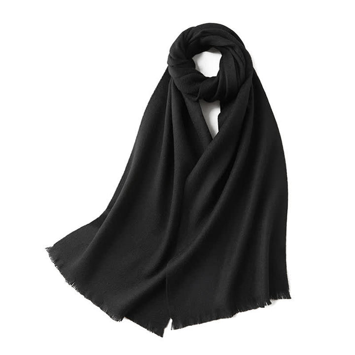 Scialle caldo unisex semplice tinta unita pura sciarpa di lana