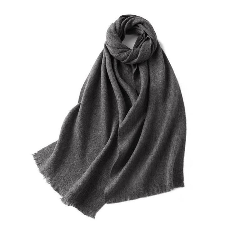 Scialle caldo unisex semplice tinta unita pura sciarpa di lana