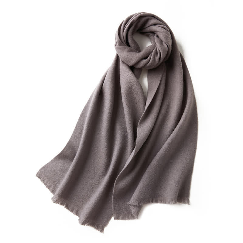 Scialle caldo unisex semplice tinta unita pura sciarpa di lana