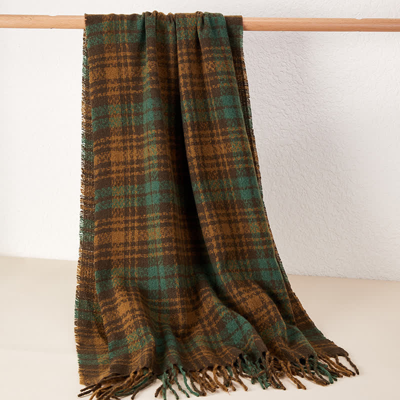 Sciarpa unisex di lusso in stile britannico con motivo a quadri e nappe - Stile n. 1 - image 2