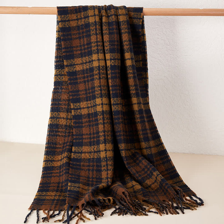 Sciarpa unisex di lusso in stile britannico con motivo a quadri e nappe - Stile n. 5 - image 10