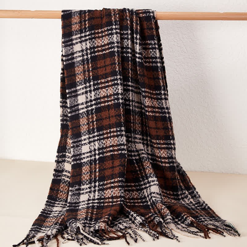 Sciarpa unisex di lusso in stile britannico con motivo a quadri e nappe - Stile n. 2 - image 7