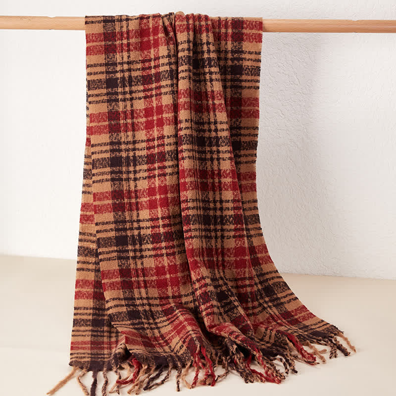 Sciarpa unisex di lusso in stile britannico con motivo a quadri e nappe - Stile n. 6 - image 11