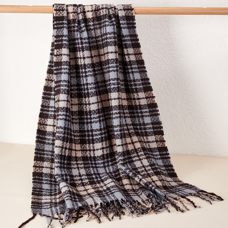 Sciarpa unisex di lusso in stile britannico con motivo a quadri e nappe - Stile n. 4 - image 9