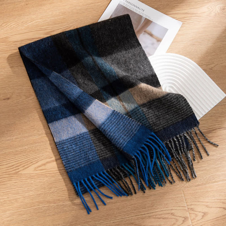 Sciarpa unisex in cashmere con design color-block - Stile n. 5 - image 10