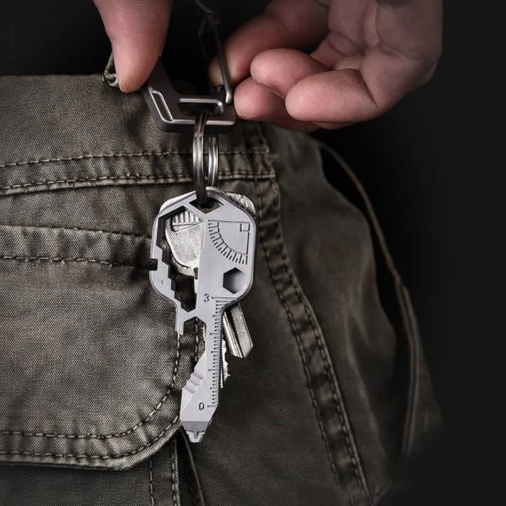 Mini Utility 11 in 1 Portachiavi con utensili comuni a forma di chiave - image 10
