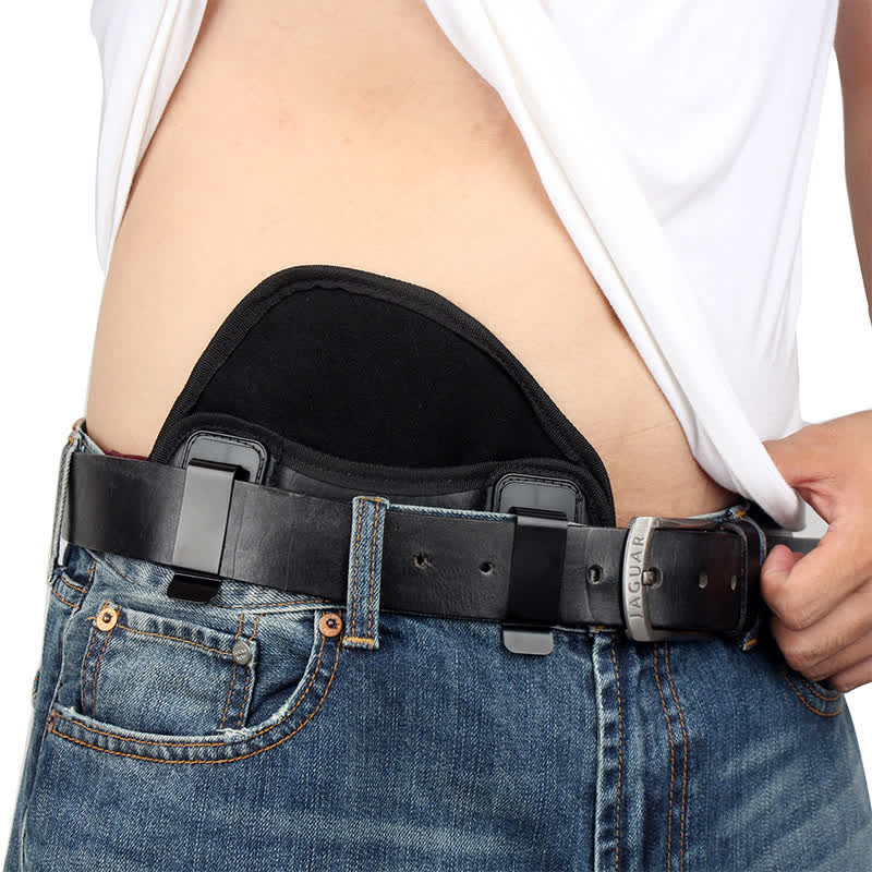 Borsa da cintura in pelle con clip per fondina tattica per esterni - image 1
