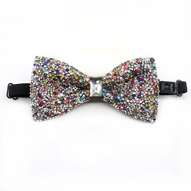 Papillon da festa con pietre lucide multicolori da uomo - Stile n. 1 - image 0
