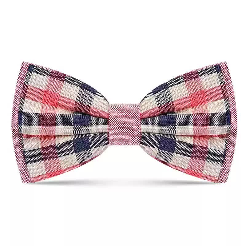 Papillon da uomo con motivo a quadri Simply Classy - Rosa - image 1