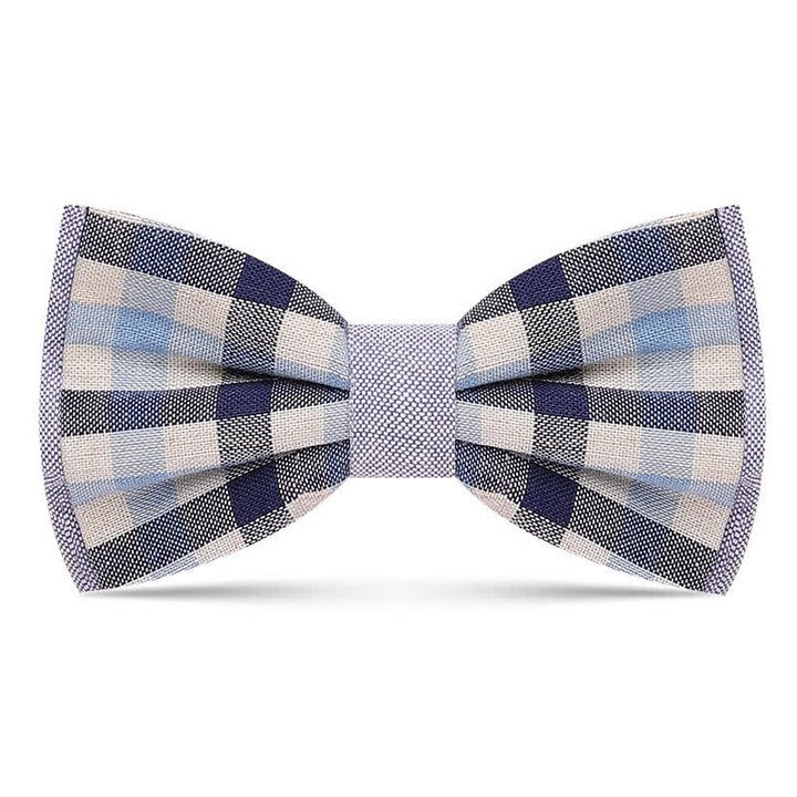 Papillon da uomo con motivo a quadri Simply Classy - Blu - image 2