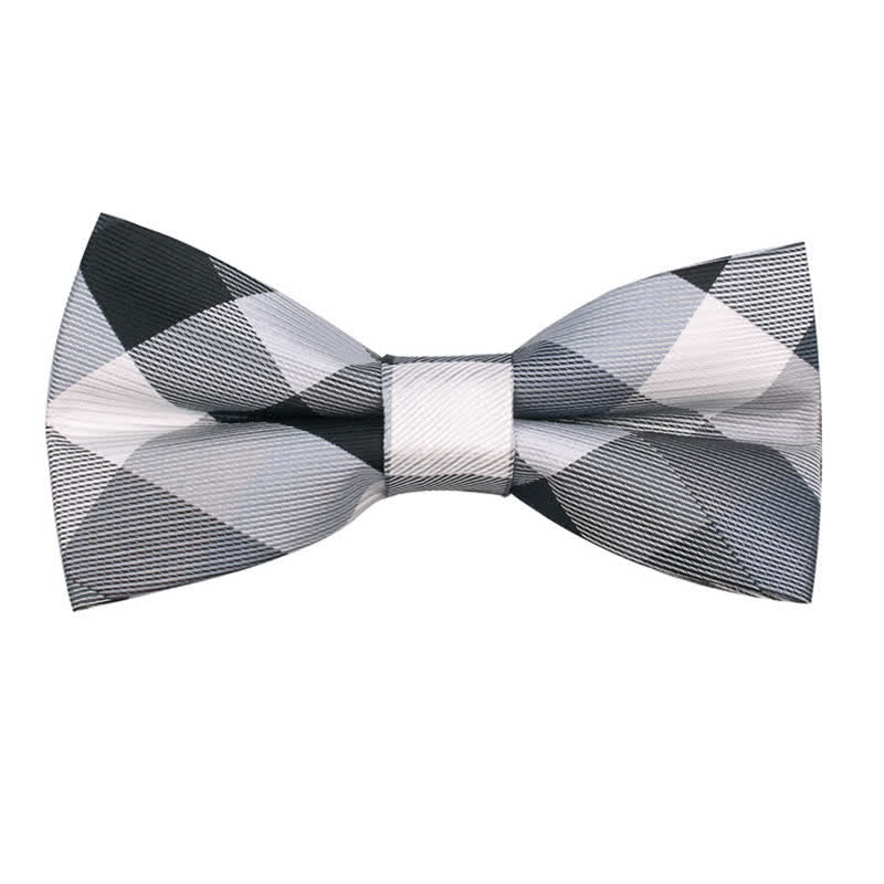 Cravatta stretta a quadri moderna casual da uomo - Grigio - Papillon - image 21