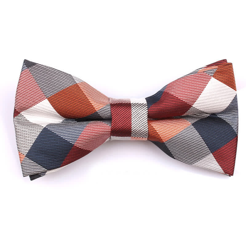 Cravatta stretta a quadri moderna casual da uomo - Corallo - Papillon - image 8