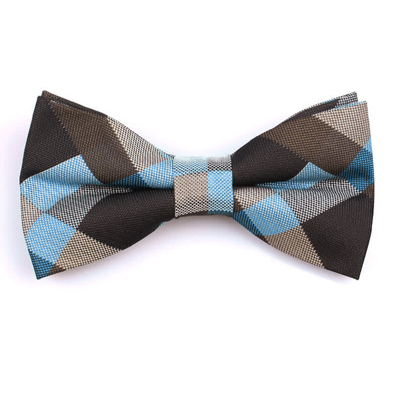 Cravatta stretta a quadri moderna casual da uomo - Azzurro cielo - Papillon - image 36