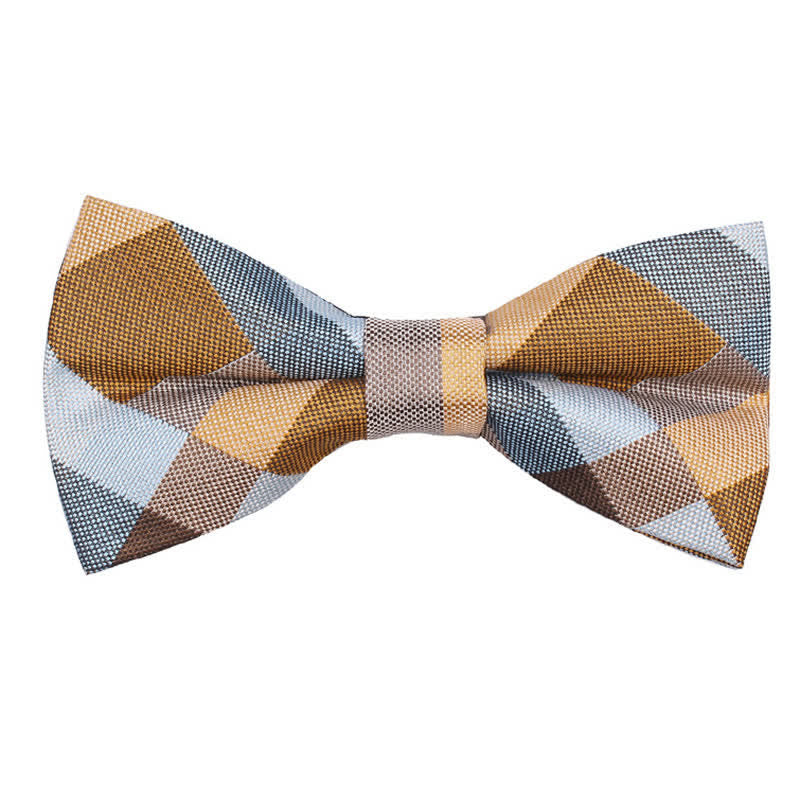 Cravatta stretta a quadri moderna casual da uomo - Cachi - Papillon - image 41