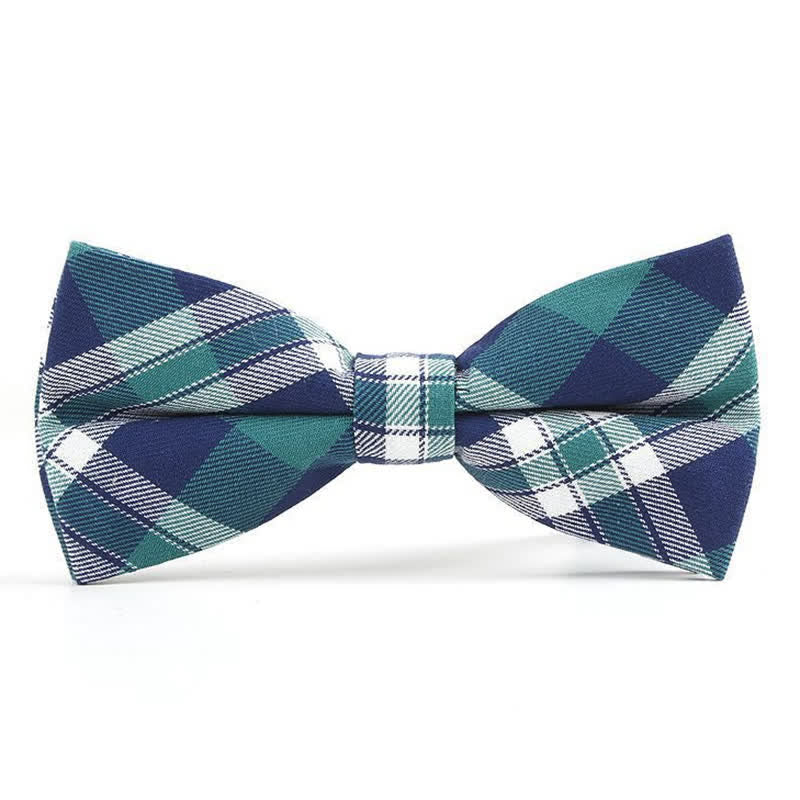 Cravatta a farfalla con motivo scozzese alla moda da uomo - Stile n. 12 - Papillon - image 46