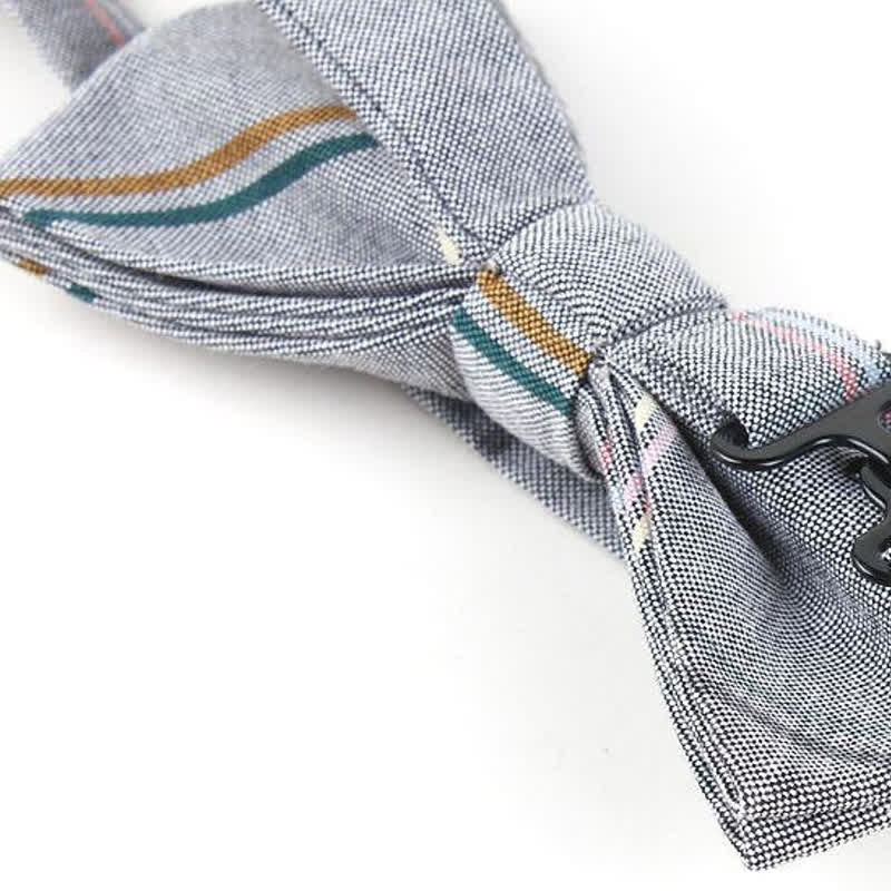 Cravatta a farfalla con motivo scozzese alla moda da uomo - image 12