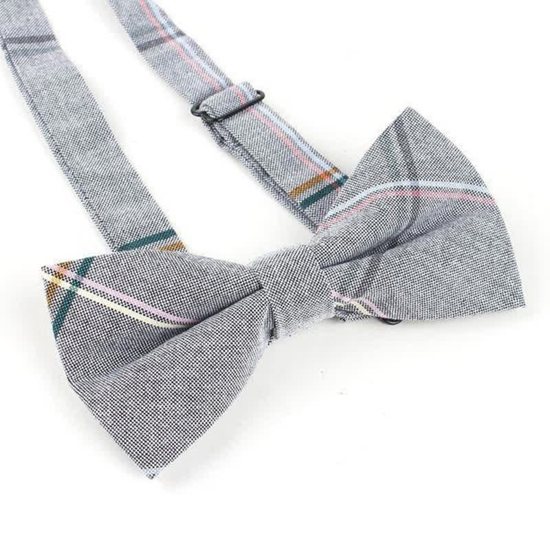 Cravatta a farfalla con motivo scozzese alla moda da uomo - image 11