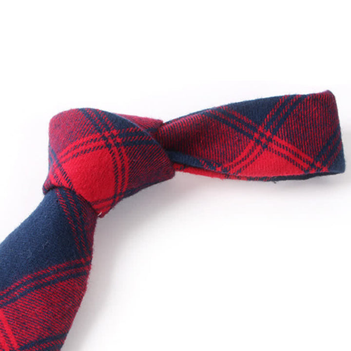 Cravatta in cotone scozzese per abito da uomo, accessorio formale - image 4