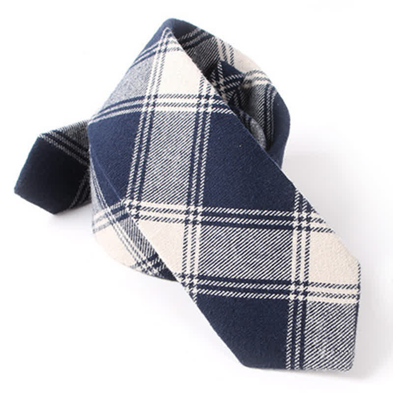 Cravatta in cotone scozzese per abito da uomo, accessorio formale - image 10