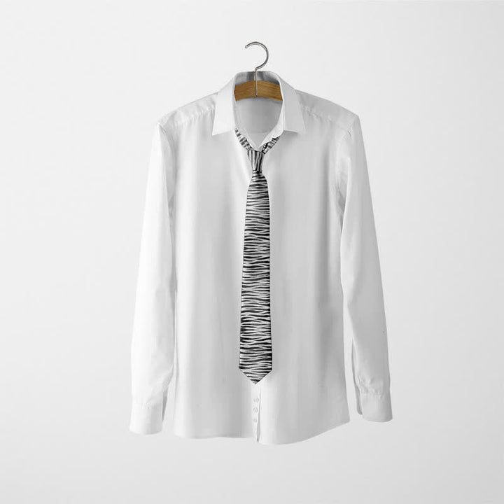 Cravatta da uomo divertente ed elegante con stampa di pelle di animale - image 6
