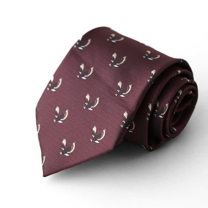 Cravatta formale da uomo con motivi animali bordeaux - Stile n. 4 - image 3