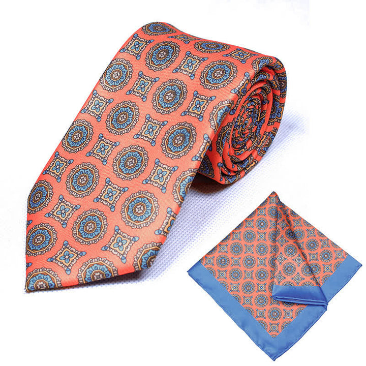 Set di 2 cravatte e fazzoletti geometrici Paisley da uomo - Stile n. 18 - image 18