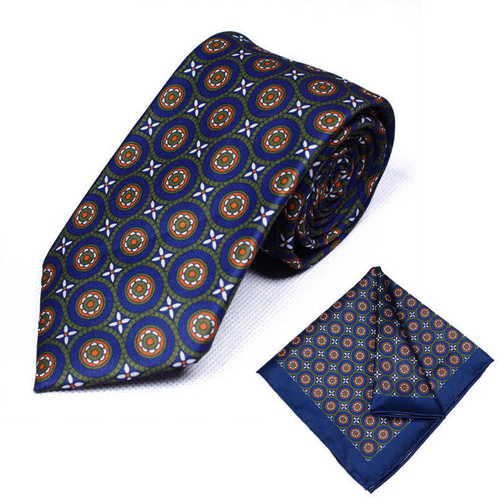 Set di 2 cravatte e fazzoletti geometrici Paisley da uomo - Stile n. 14 - image 14