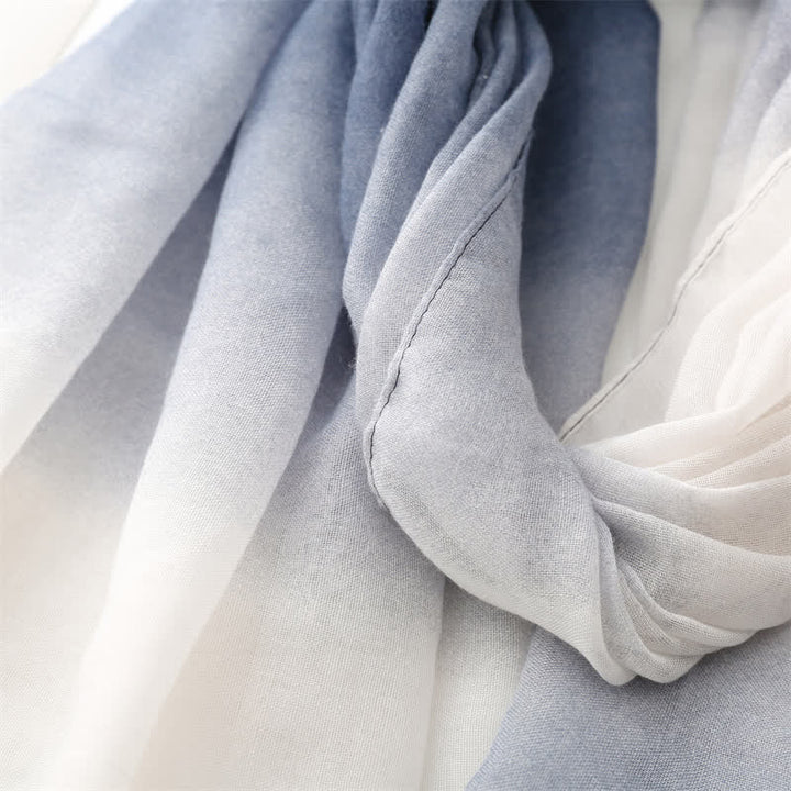 Sciarpa sottile con sfumatura di colore unica e fresca da donna - image 6