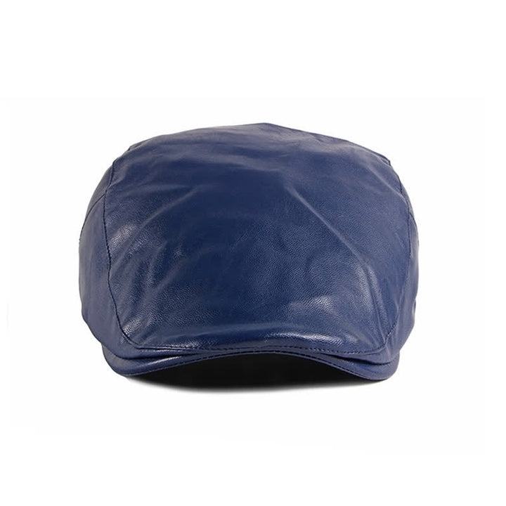 Cappello basco classico in pelle tinta unita Ivy - image 8
