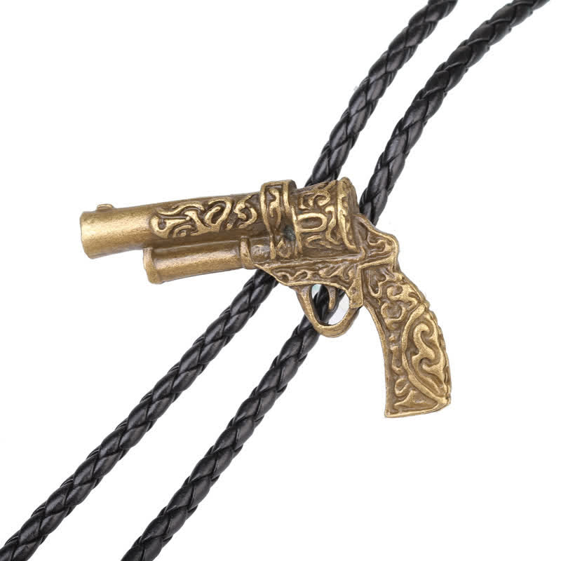 Ciondolo a forma di pistola con incisione Rodeo Bolo Tie - image 3