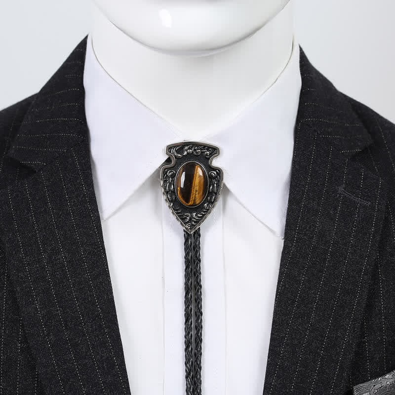Ciondolo in pietra artificiale stile tribale con frecce Bolo Tie - image 1