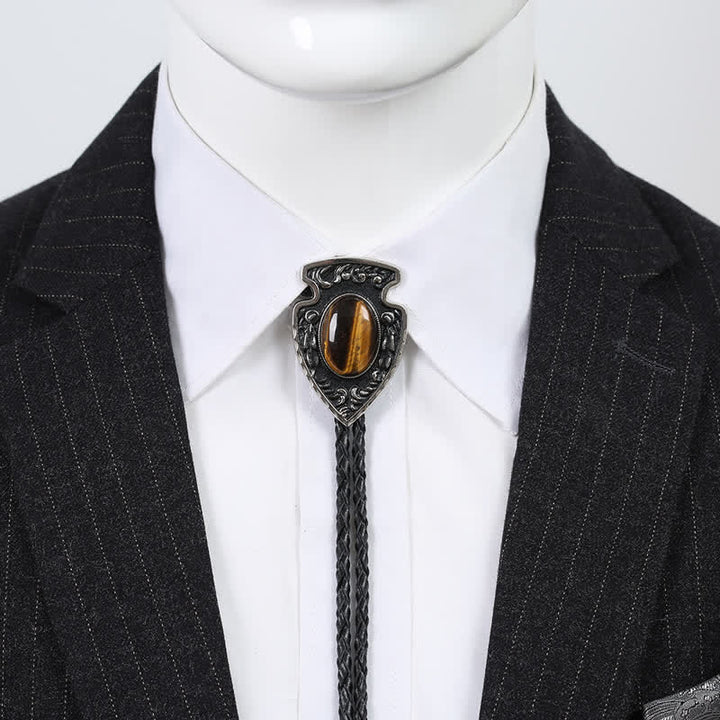 Ciondolo in pietra artificiale stile tribale con frecce Bolo Tie - image 1