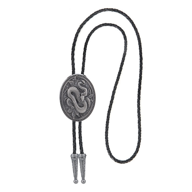 Cravatta Bolo con ciondolo a forma di fiore di serpente tradizionale - image 3