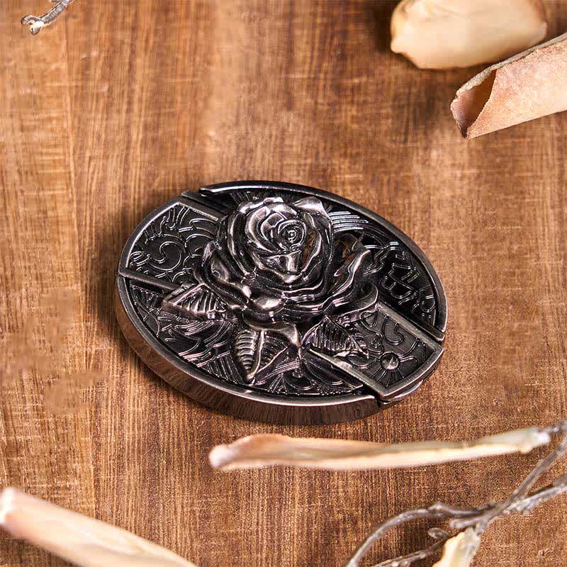 Set di ciondoli a forma di toro turchese con fibbia per cintura fai da te con coltello nascosto a tema rosa - image 4