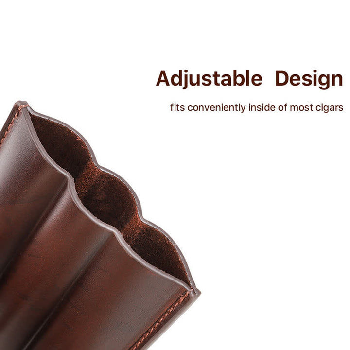 Custodia per sigari in pelle marrone portatile Humidor per sigari (per tre sigari) - image 7
