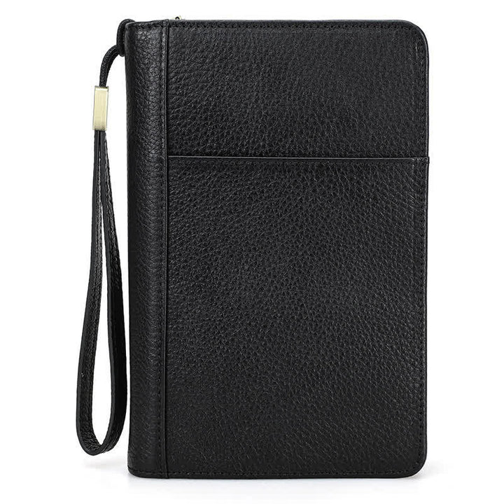 Custodia per sigari in pelle con cerniera di grande capacità da viaggio (per cinque sigari) - Nero - image 14