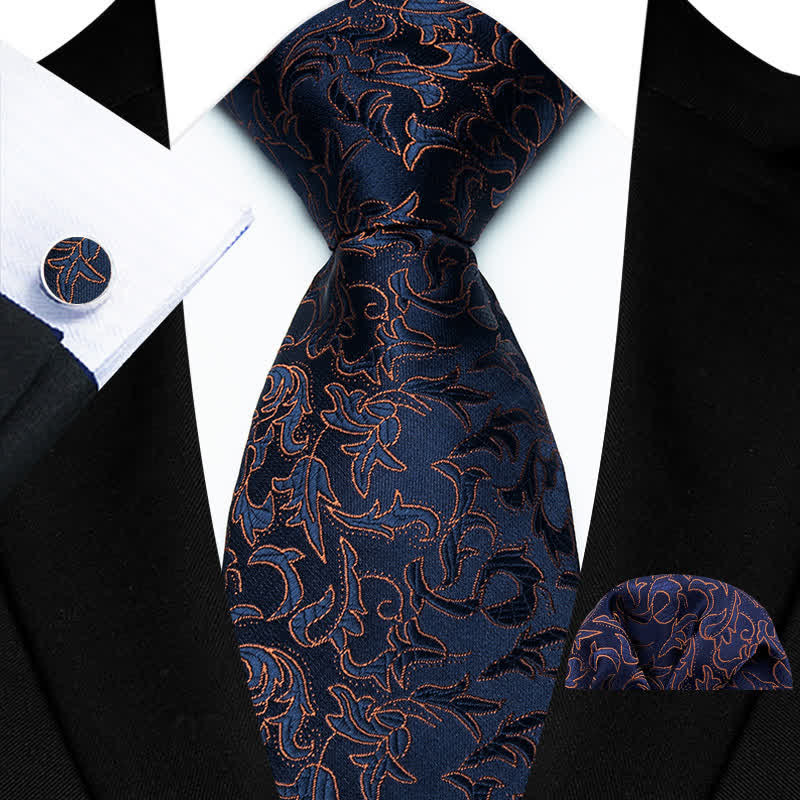 Set di 3 cravatte da sposa con foglie novità da uomo - Marina Militare - image 1