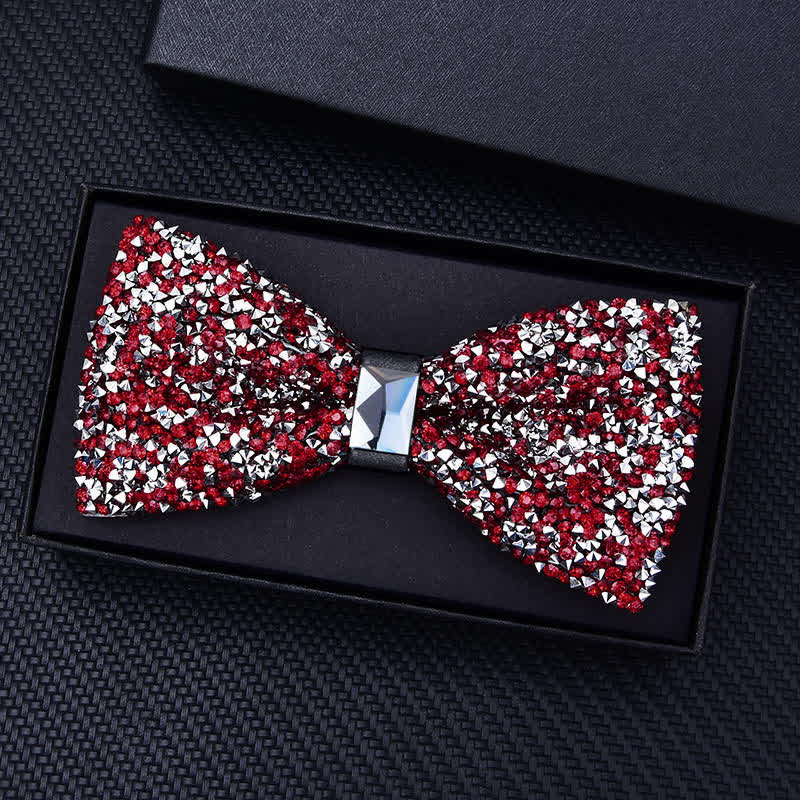 Papillon con strass di cristallo alla moda casual da uomo - image 8