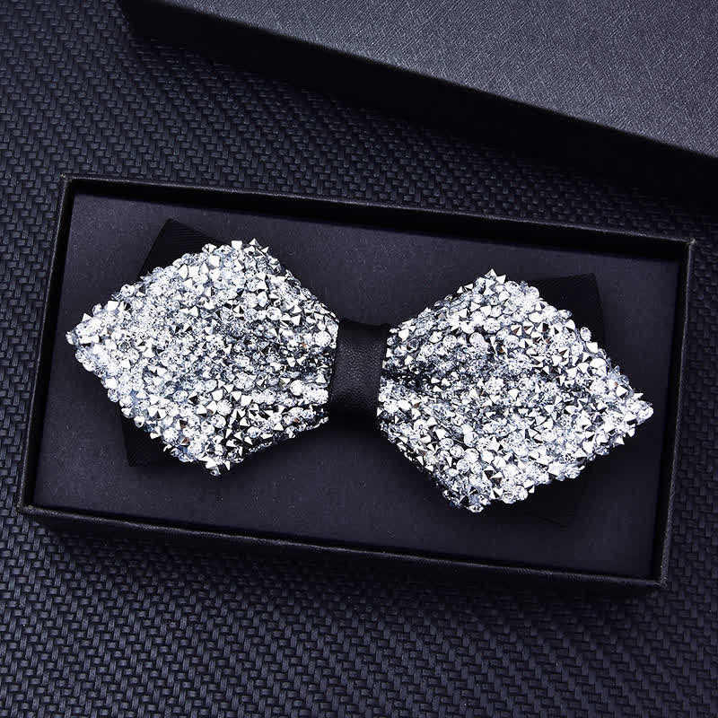 Papillon con strass di cristallo alla moda casual da uomo - image 4