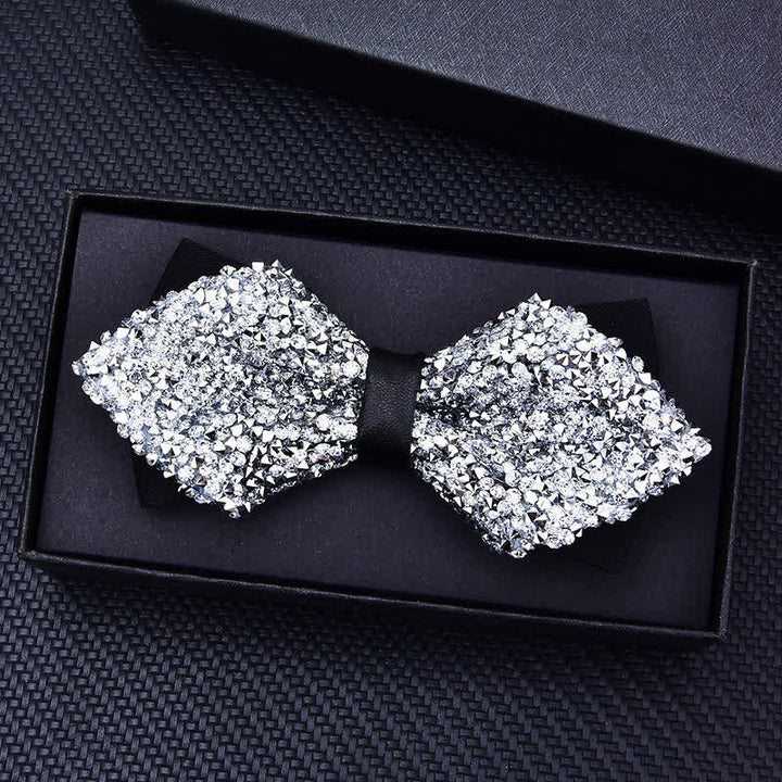 Papillon con strass di cristallo alla moda casual da uomo - image 4