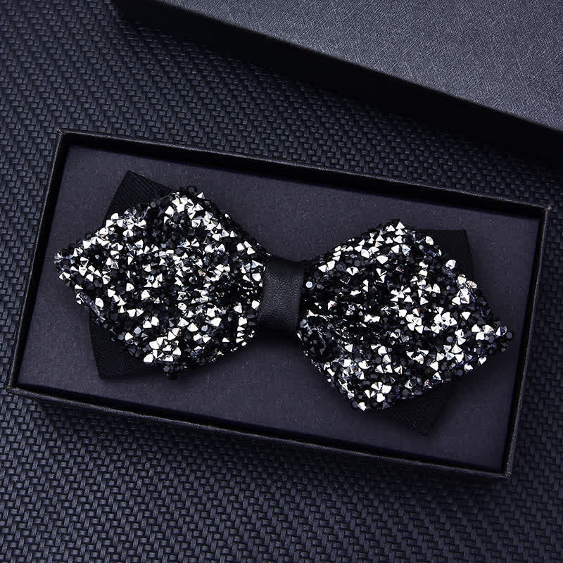 Papillon con strass di cristallo alla moda casual da uomo - image 6