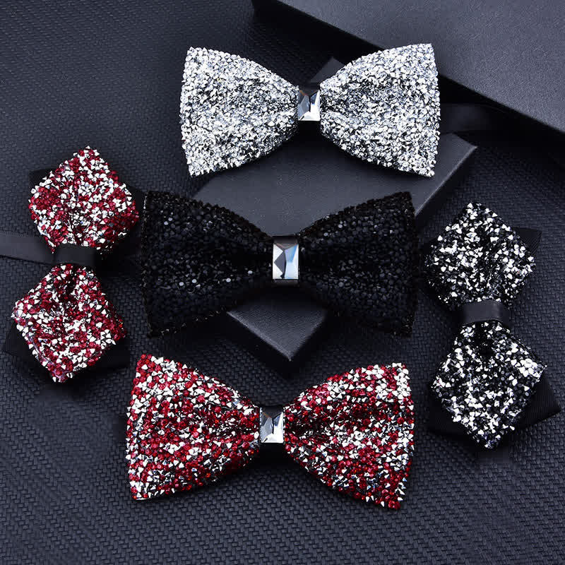 Papillon con strass di cristallo alla moda casual da uomo - image 1