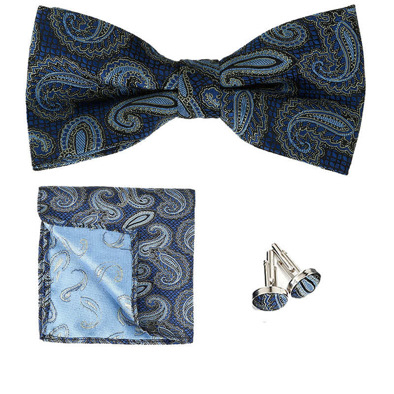 Set di 3 cravatte a farfalla classiche da uomo con motivo Paisley - Marina Militare - image 10