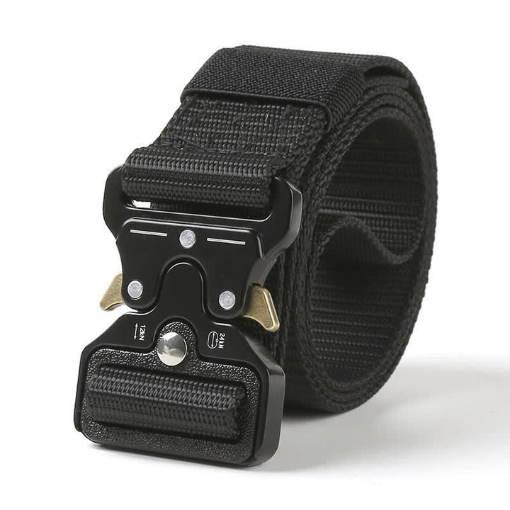 Cintura tattica con bottoni di rilascio resistenti da uomo - Nero - 48" - image 10