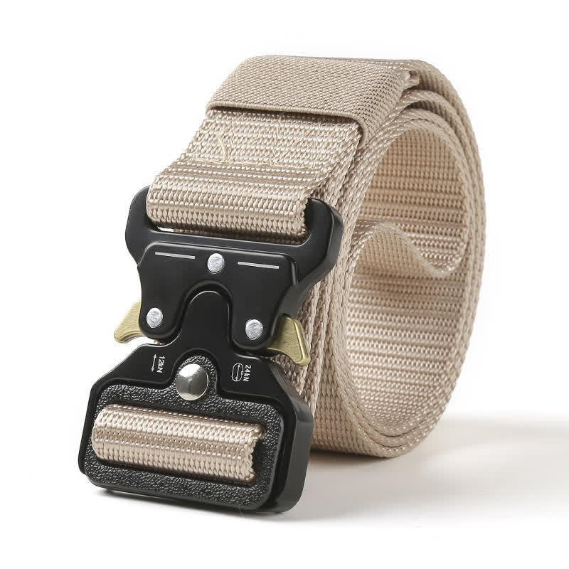 Cintura tattica con bottoni di rilascio resistenti da uomo - Beige - 48" - image 14