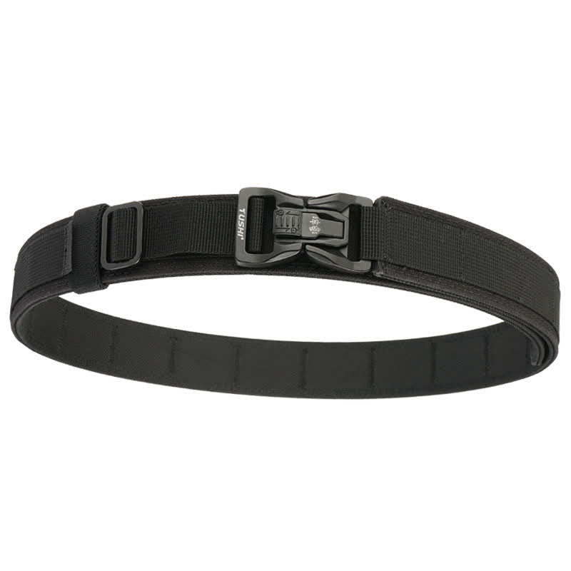 Cintura tattica da uomo con fibbia a sgancio rapido e doppia chiusura spessa - Nero - 40" - image 2