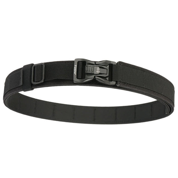 Cintura tattica da uomo con fibbia a sgancio rapido e doppia chiusura spessa - Nero - 40" - image 2
