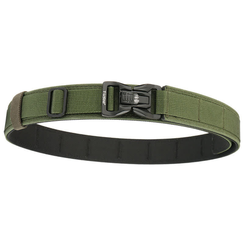 Cintura tattica da uomo con fibbia a sgancio rapido e doppia chiusura spessa - Verde militare - 40" - image 10