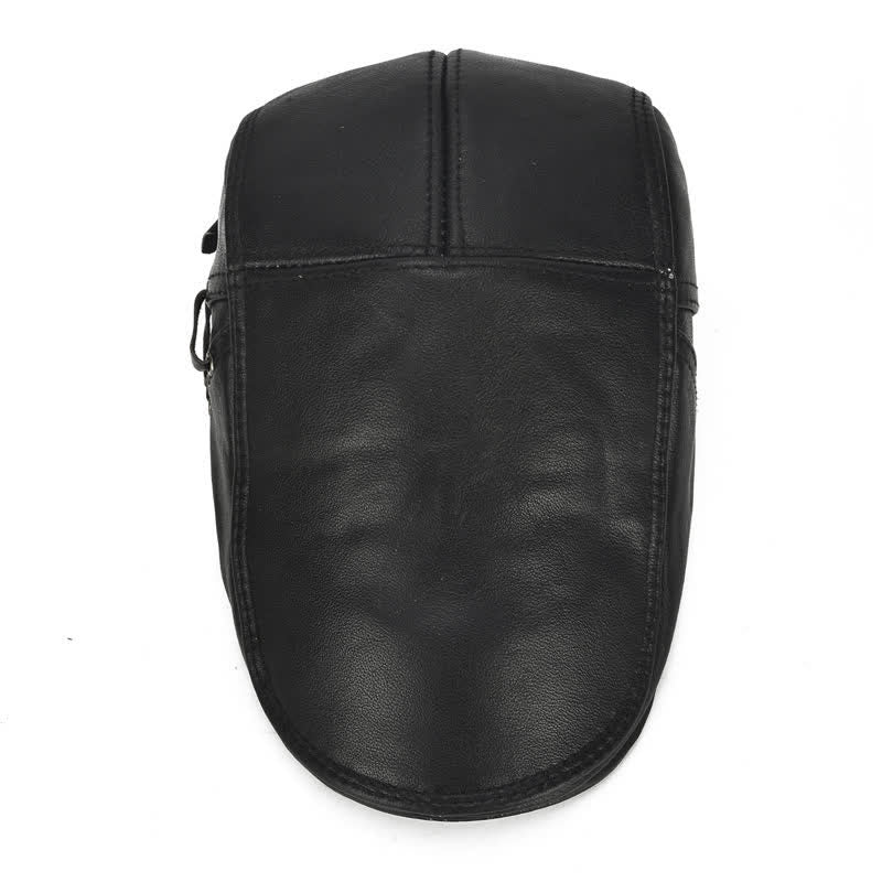 Cappello basco in pelle di vacchetta con lacci laterali - image 7