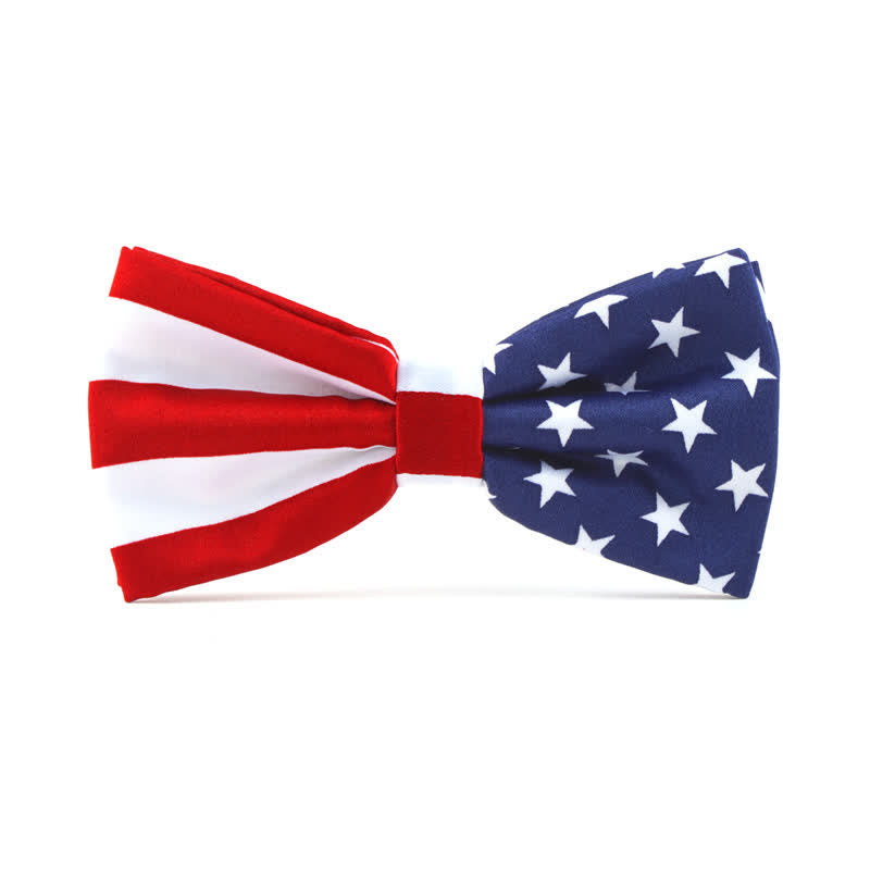 Set di 3 fazzoletti con papillon e cravatta stampati con bandiera americana da uomo - Papillon - image 4
